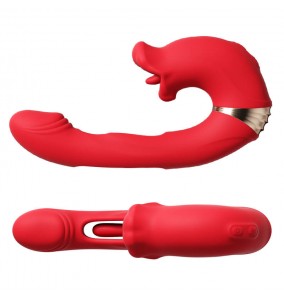 MizzZee - XIAOLANG Tongue Lick Slap Vibrator (Chargeable - Red)